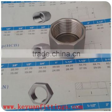 Class 150 Cast End Cap Hexagonal 304/316 Stainless Steel