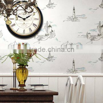 Mediterranean sailing wallpaper design wallpaper for kids room