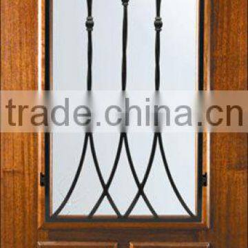 Glass Panel Wrought Iron Sliding Door Designs DJ-S5331MW