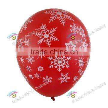 11 Inches-Wholesale Navy Blue Snowflakes Non Latex Balloons Christmas Round Latex Free Balloon photo-2