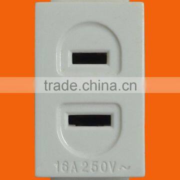 American Standard flush mounting 2 flat pin wall socket (AF6008)