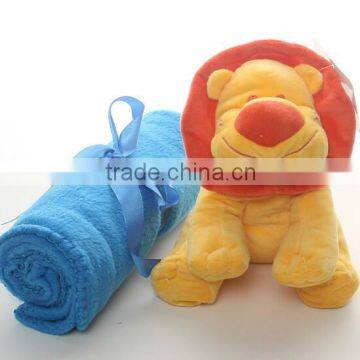 Plush Animal Hug Blanket / Plush Lion Animal With Blanket / Plush Blanket