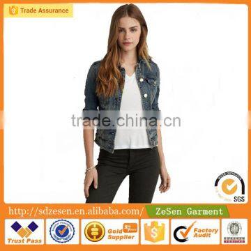 2015 New Design Ladies Jacket Direct Factory OEM Custom Welcomed Jacket Wholesale For Women                        
                                                Quality Choice