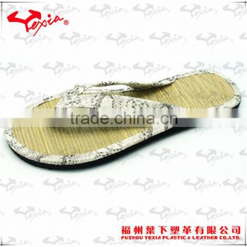 Snakeskin Straw plastic flip flop wholesale