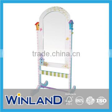 Kids Wooden Unique Design Standing Mirror