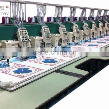 12 Heads Mixed Chenille And Flatbed Embroidery Machine