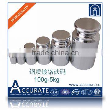 changzhou 100g M1chromed steel calibration weights, Oiml weihgt for luggage scale , standard weight for lab scale