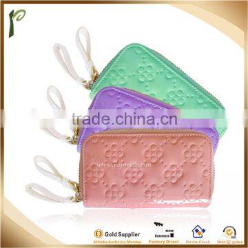 Popwide 2015 Hot Fashion High Quality Cheap Candy Color PU Ladies Purse