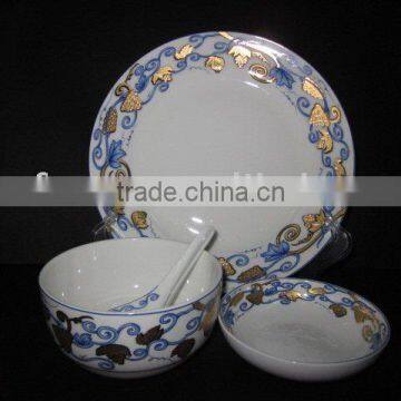 YF48001 bone china dinner set