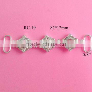 Stock hot selling rhinestone connector for headband/hairwear(RC-19)