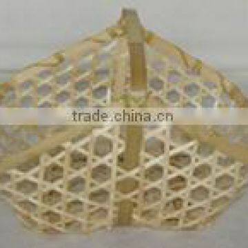 Woven Bamboo Fruit Basket multi color