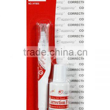 YIWU Market wite-out Metal tip Correction pen(HY-640+HY-602 Set) liquid corrector in blister card