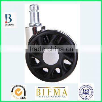 BL Swivel Electroplated 2.5 Inch Nylon Furniture or Medical Caster Wheels With Steel Grip Ring