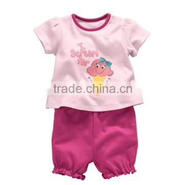 New arrival baby clothes baby pink outfits set girls bloomer sets