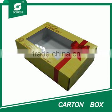 PVC WINDOW YELLOW PACKING CARTON BOX FOR SALE