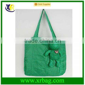 Custom recycle reusable shopping bag with zipper