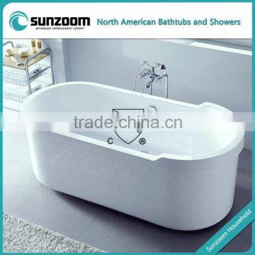 cUPC plastic oval tub,standard bathtub size,room bathtub