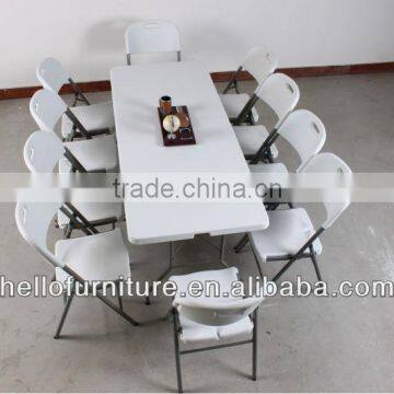 hanghzou widely used molding plastic folding table for 10 seaters