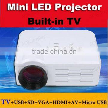 Mini Multi-media HD LED Projector Home Cinema Theater LCD Image System with Music Photos Videos TXT/HDMI USB SD AV VGA Micro US