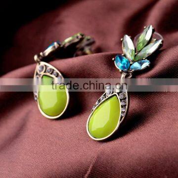 Fluorescence Yellow Drop Acrylic Flower Shaped Latest Trends Earrings photo-6
