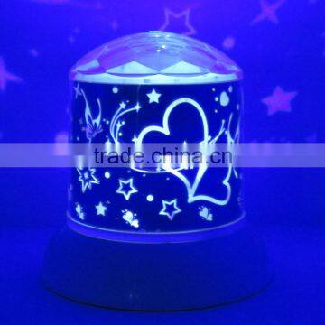 Led plastic led rotating indoor decorative ball lamp box led light