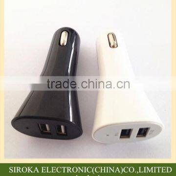 Promotional 2.1A+1A Dual In-car Charger 5V 2 in 1 Car Charger With IC Smart Chip