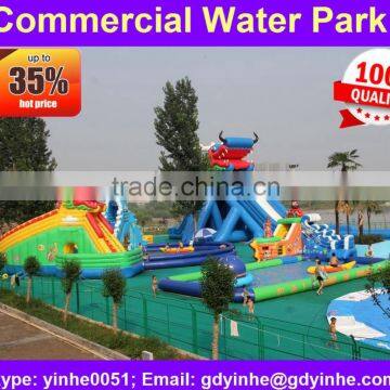 2016 giant 100+people new design inflatable water park for adult