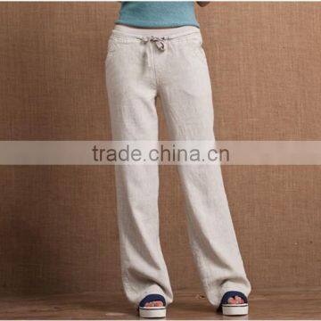 2015 new design breathable linen casual pants