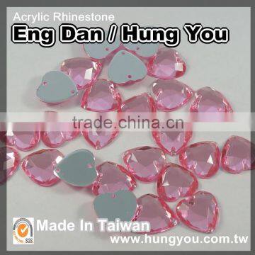 Decorative Heart Shape Sew on Acrylic Rhinestones With Foil Back photo-5