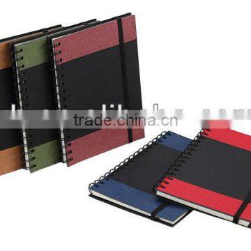 2013 New style notebook with spiral and elastic band closure