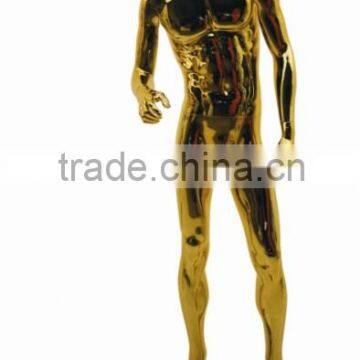 gold color chrome male mannequins/models