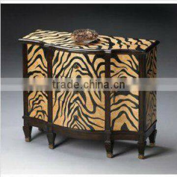 CF30103 Tiger Print Console Cabinet Accent drawer chest