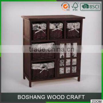 Antique Bedroom Storage Wooden Cabinet With Many Drawers photo-2