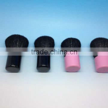 top quality goat hair makeup kabuki brush, cosmetics metal handle tools