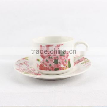 Factory wholesale bone china cup and saucer flower pot cup and saucer