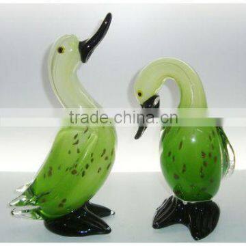 Wild duck hand blown glass birds newly gifts