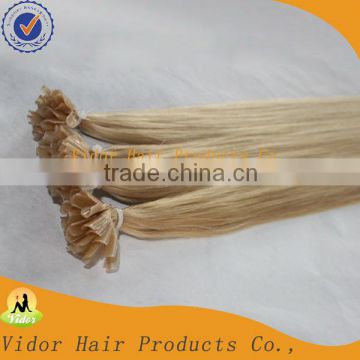 Double drawn Paypal Wholesale Keratin Nail Tipped Hair Extension