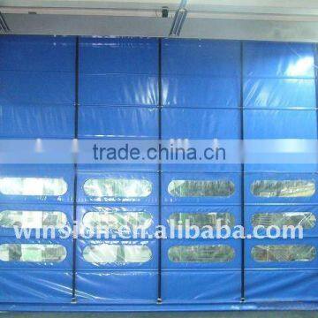 Industrial plastic folding stack door
