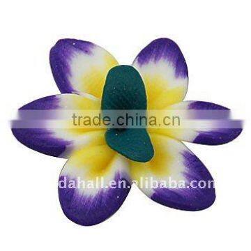 Handmad Polymer Clay Beads, Flower, Multicolor, about 26x9mm, hole: 2mm(RESI-Q008-6)