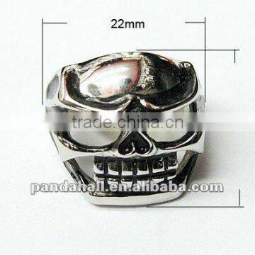 Fashion Stainless Steel Halloween Skull Rings(RJEW-G002-12)