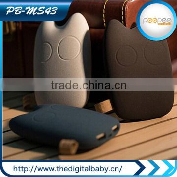 Top Selling external portable owl shaped 7800mah power bank