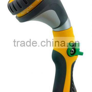 8 Patterns Thumb Control Metal Garden Hose Nozzle Zinc Threaded End photo-3