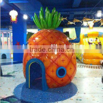 fiberglass amusement hourse,decorative house for amusement park