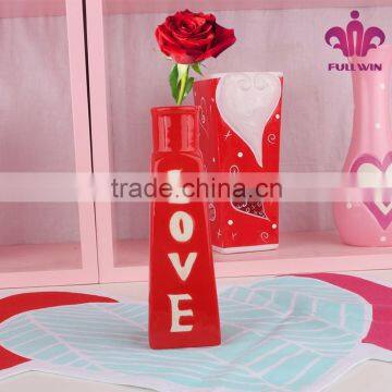 LOVE plastic flower chinese vase ceramic vase