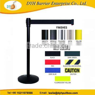 powder coating retractable barrier post queue pole for airport