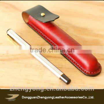 Manufacture leather pen case/holder, simple design, good quality