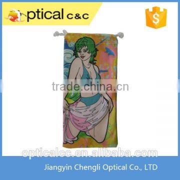 4C Full Color Printing Double Drawstring Microfiber Cell Phone Pouches photo-2