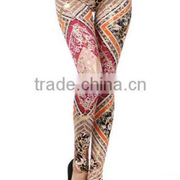 2015 Funky Women Seamless Shiny Printed Leggings India