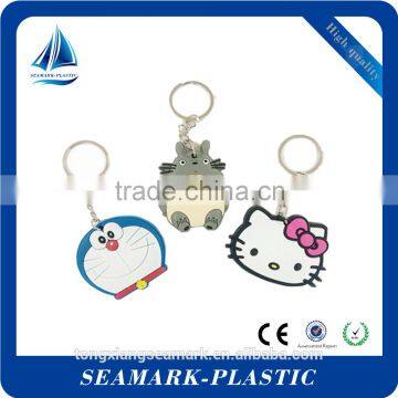 2016 Custom Promotional Soft Pvc Rubber Keychains for Girls