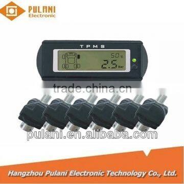 universal tpms with 6 P shaped external sensors for truck